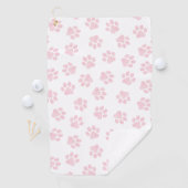 Doodle Paws, Dog Paws, Baby Pink Paws Golfhanddoek (Insitu)