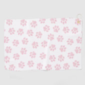 Doodle Paws, Dog Paws, Baby Pink Paws Golfhanddoek (Horizontaal)
