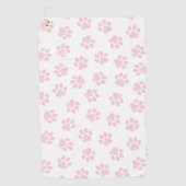 Doodle Paws, Dog Paws, Baby Pink Paws Golfhanddoek (Voorkant)