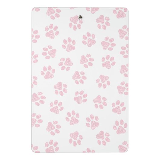 Doodle Paws, Dog Paws, Baby Pink Paws Mini Klembord (Achterkant)