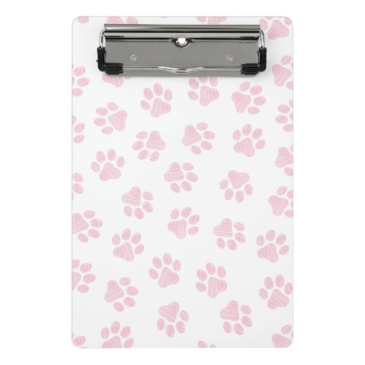 Doodle Paws, Dog Paws, Baby Pink Paws Mini Klembord (Voorkant)