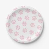 Doodle Paws, Dog Paws, Baby Pink Paws Papieren Bordje (Voorkant)