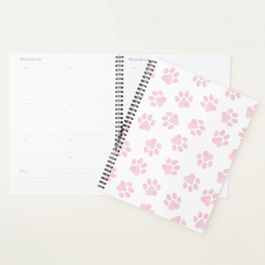 Doodle Paws, Dog Paws, Baby Pink Paws Planner (Display)