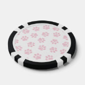 Doodle Paws, Dog Paws, Baby Pink Paws Poker Chips (Enkel)