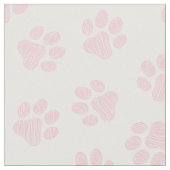 Doodle Paws, Dog Paws, Baby Pink Paws Stof (Close Up)