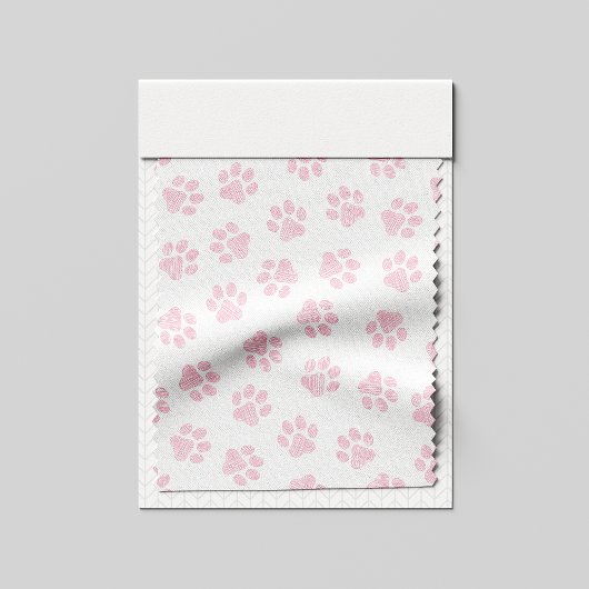 Doodle Paws, Dog Paws, Baby Pink Paws Stof