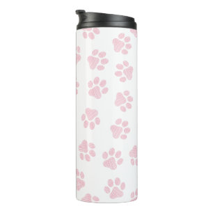 Doodle Paws, Dog Paws, Baby Pink Paws Thermosbeker
