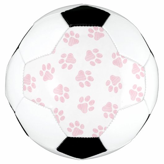 Doodle Paws, Dog Paws, Baby Pink Paws Voetbal (Voorkant)