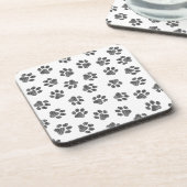 Doodle Paws, Dog Paws, Black Paws Bier Onderzetter (Linkerzijde)