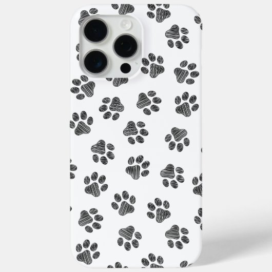 Doodle Paws, Dog Paws, Black Paws Case-Mate iPhone Case (Achterkant)