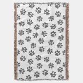 Doodle Paws, Dog Paws, Black Paws Deken (Voorkant Verticaal)