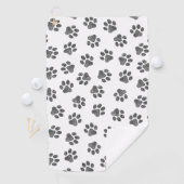 Doodle Paws, Dog Paws, Black Paws Golfhanddoek (Insitu)