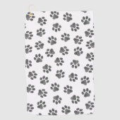 Doodle Paws, Dog Paws, Black Paws Golfhanddoek (Voorkant)