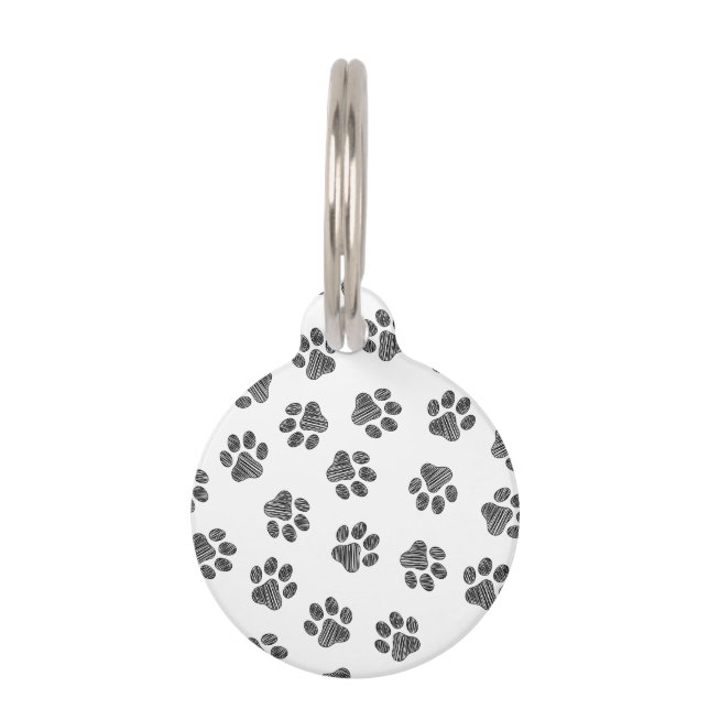 Doodle Paws, Dog Paws, Black Paws Huisdierpenning (Voorkant)