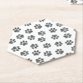 Doodle Paws, Dog Paws, Black Paws Kartonnen Onderzetters (Schuin)