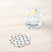 Doodle Paws, Dog Paws, Black Paws Kartonnen Onderzetters (Insitu)