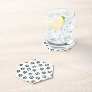 Doodle Paws, Dog Paws, Black Paws Kartonnen Onderzetters