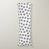 Doodle Paws, Dog Paws, Black Paws Lichaamskussen (Voorkant Verticaal)