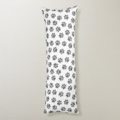 Doodle Paws, Dog Paws, Black Paws Lichaamskussen (Achterkant (Verticaal))