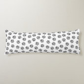 Doodle Paws, Dog Paws, Black Paws Lichaamskussen (Voorkant)