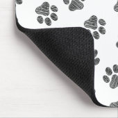 Doodle Paws, Dog Paws, Black Paws Muismat (Hoek)