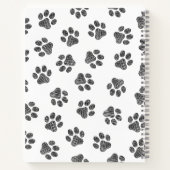 Doodle Paws, Dog Paws, Black Paws Notitieboek (Achterkant)