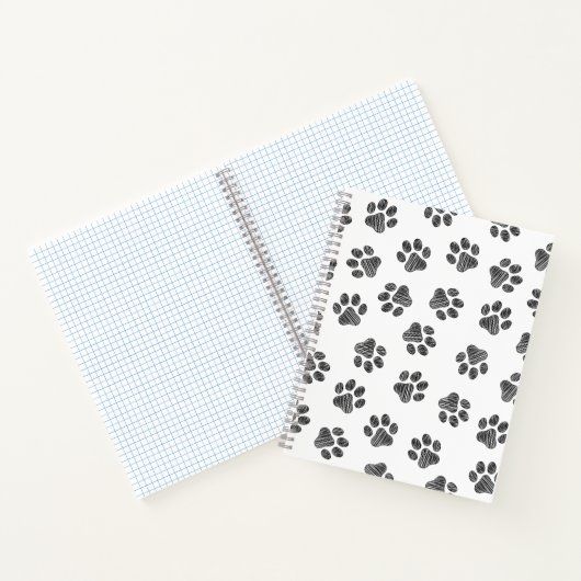 Doodle Paws, Dog Paws, Black Paws Notitieboek (Binnen)