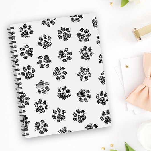 Doodle Paws, Dog Paws, Black Paws Notitieboek