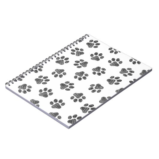Doodle Paws, Dog Paws, Black Paws Notitieboek (Linkerzijde)