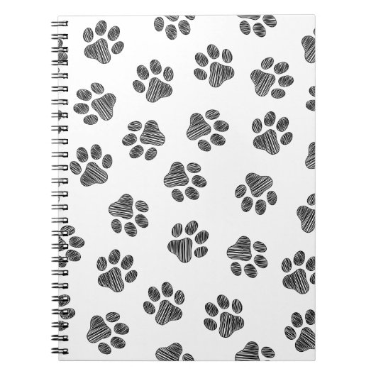 Doodle Paws, Dog Paws, Black Paws Notitieboek (Voorkant)
