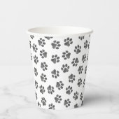 Doodle Paws, Dog Paws, Black Paws Papieren Bekers (Achterkant)