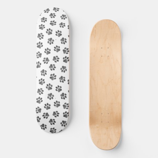 Doodle Paws, Dog Paws, Black Paws Persoonlijk Skateboard (Voorkant)