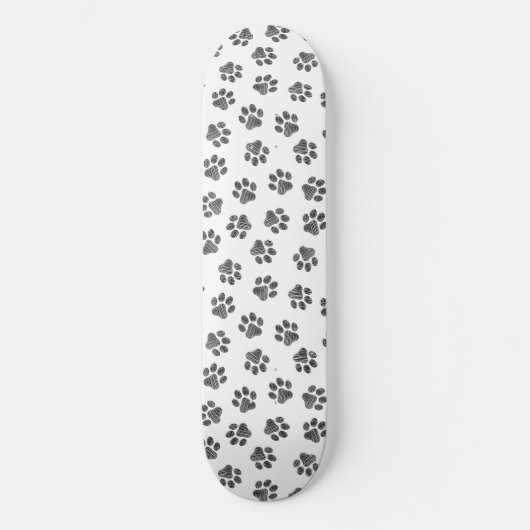 Doodle Paws, Dog Paws, Black Paws Persoonlijk Skateboard (Voorkant)