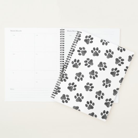 Doodle Paws, Dog Paws, Black Paws Planner (Display)