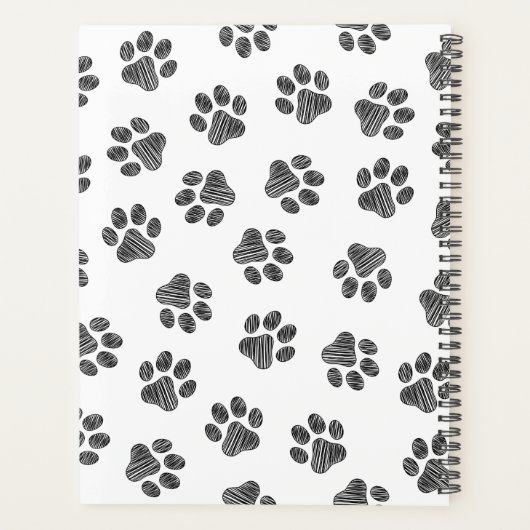Doodle Paws, Dog Paws, Black Paws Planner (Achterkant)