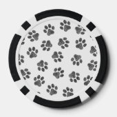 Doodle Paws, Dog Paws, Black Paws Poker Chips (Achterkant)