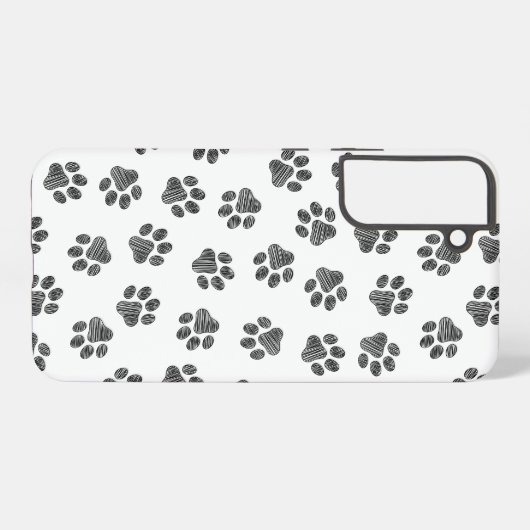 Doodle Paws, Dog Paws, Black Paws Samsung Galaxy Hoesje (Achterkant horizontaal)