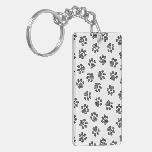 Doodle Paws, Dog Paws, Black Paws Sleutelhanger (Voorkant Links)