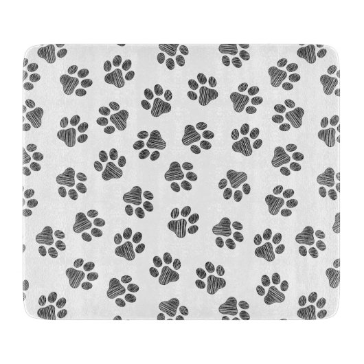 Doodle Paws, Dog Paws, Black Paws Snijplank (Voorkant)