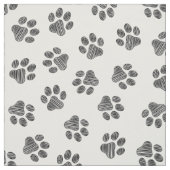 Doodle Paws, Dog Paws, Black Paws Stof (Swatch)