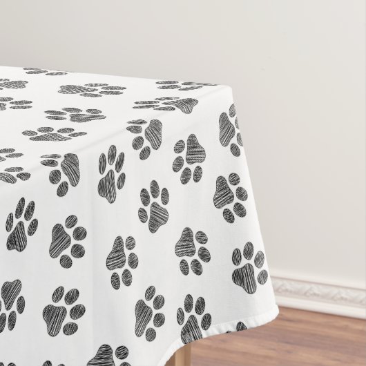 Doodle Paws, Dog Paws, Black Paws Tafelkleed (Voorbeeld)