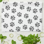 Doodle Paws, Dog Paws, Black Paws Theedoek (Gevouwen)