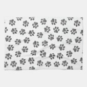 Doodle Paws, Dog Paws, Black Paws Theedoek (Horizontaal)