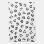 Doodle Paws, Dog Paws, Black Paws Theedoek (Verticaal)