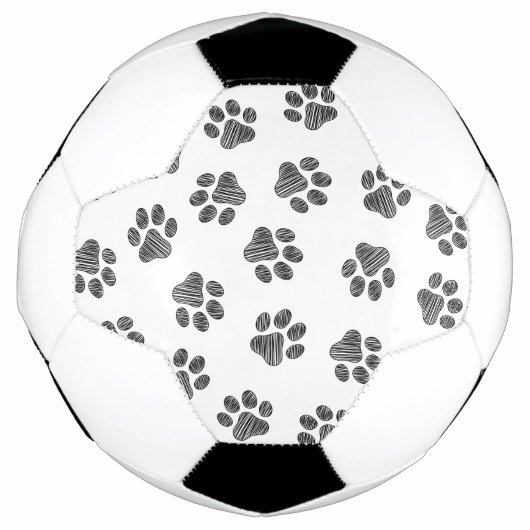 Doodle Paws, Dog Paws, Black Paws Voetbal (Voorkant)