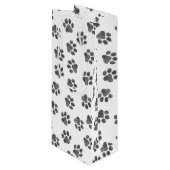Doodle Paws, Dog Paws, Black Paws Wijn Cadeautas (Voorkant Gekanteld)