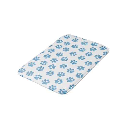 Doodle Paws, Dog Paws, Blauwe Paws Badmat (Gekanteld)