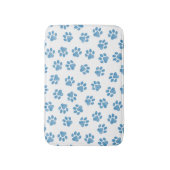 Doodle Paws, Dog Paws, Blauwe Paws Badmat (Voorkant Verticaal)