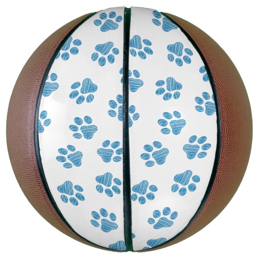 Doodle Paws, Dog Paws, Blauwe Paws Basketbal (Verticaal)