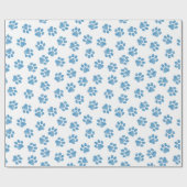 Doodle Paws, Dog Paws, Blauwe Paws Cadeaupapier (Vlak)